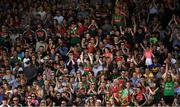 23 June 2018; Mayo supporters, in the 11,257 attendance, celebrate a score during the GAA Football All-Ireland Senior Championship Round 2 match between Tipperary and Mayo at Semple Stadium in Thurles, Tipperary. Photo by Ray McManus/Sportsfile