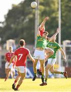 23 June 2018; Darragh Rooney of Leitrim in action against Declan Byrne of Louth during the GAA Football All-Ireland Senior Championship Round 2 match between Leitrim and Louth at Páirc Seán Mac Diarmada in Carrick-on-Shannon, Co. Leitrim. Photo by Ramsey Cardy/Sportsfile