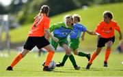 23 June 2018; Joy Ralph of Metropolitan Girls League in action against Anna Meade of Sligo/Leitrim League during the U12's Finals match between Metropolitan Girls League and Sligo/Leitrim League on the Saturday of the Fota Island Resort Gaynor Tournament at the University of Limerick in Limerick. Photo by Harry Murphy/Sportsfile