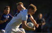 23 June 2018; Daniel Flynn of Kildare in action against Pádraig McCormack of Longford during the GAA Football All-Ireland Senior Championship Round 2 match between Longford and Kildare at Glennon Brothers Pearse Park in Longford. Photo by Piaras Ó Mídheach/Sportsfile