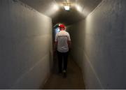 23 June 2018; Tyrone manager Mickey Harte makes his way down the tunnel following the GAA Football All-Ireland Senior Championship Round 2 match between Carlow and Tyrone at Netwatch Cullen Park in Carlow. Photo by Matt Browne/Sportsfile
