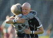 23 June 2018; Charles Harrison of Sligo being consoled by his mother Anne Harrison after playing his last game for Sligo the GAA Football All-Ireland Senior Championship Round 2 match between Sligo and Armagh at Markievicz Park in Sligo. Photo by Oliver McVeigh/Sportsfile