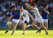 23 June 2018; Liam Connerton of Longford shoots under pressure from James Murray and Kevin Flynn, right, of Kildare during the GAA Football All-Ireland Senior Championship Round 2 match between Longford and Kildare at Glennon Brothers Pearse Park in Longford. Photo by Piaras Ó Mídheach/Sportsfile