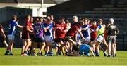 23 June 2018; A general view of a fracas breaking out after the final whistle during the GAA Football All-Ireland Senior Championship Round 2 match between Cavan and Down at Brewster Park in Enniskillen, Co. Fermanagh. Photo by Barry Cregg/Sportsfile