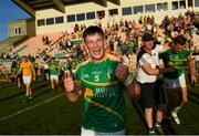 23 June 2018; James Rooney of Leitrim celebrates their victory in the GAA Football All-Ireland Senior Championship Round 2 match between Leitrim and Louth at Páirc Seán Mac Diarmada in Carrick-on-Shannon, Co. Leitrim. Photo by Ramsey Cardy/Sportsfile