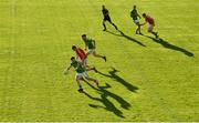 23 June 2018; Alan Armstrong of Leitrim in action against Tommy Durnin of Louth during the GAA Football All-Ireland Senior Championship Round 2 match between Leitrim and Louth at Páirc Seán Mac Diarmada in Carrick-on-Shannon, Co. Leitrim. Photo by Ramsey Cardy/Sportsfile