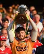 23 June 2018; Kerry captain Shane Murphy lifts the cup following the Munster GAA Football Senior Championship Final match between Cork and Kerry at Páirc Ui Chaoimh in Cork. Photo by Stephen McCarthy/Sportsfile