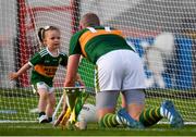 23 June 2018; Kerry’s Kieran Donaghy with his daughter Lola Rose the pitch following the Munster GAA Football Senior Championship Final match between Cork and Kerry at Páirc Ui Chaoimh in Cork. Photo by Eóin Noonan/Sportsfile