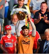 23 June 2018; Shane Murphy of Kerry lifting the cup following the Munster GAA Football Senior Championship Final match between Cork and Kerry at Páirc Ui Chaoimh in Cork. Photo by Eóin Noonan/Sportsfile