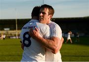 23 June 2018; Kildare's Paddy Brophy, right, and Kevin Feely celebrate after the GAA Football All-Ireland Senior Championship Round 2 match between Longford and Kildare at Glennon Brothers Pearse Park in Longford. Photo by Piaras Ó Mídheach/Sportsfile
