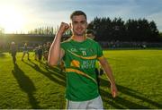 23 June 2018; Ryan O'Rourke of Leitrim celebrates their victory in the GAA Football All-Ireland Senior Championship Round 2 match between Leitrim and Louth at Páirc Seán Mac Diarmada in Carrick-on-Shannon, Co. Leitrim. Photo by Ramsey Cardy/Sportsfile