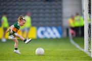 23 June 2018; Daughter of Kerry’s Kieran Donaghy, Lola Rose playing on the pitch following the Munster GAA Football Senior Championship Final match between Cork and Kerry at Páirc Ui Chaoimh in Cork. Photo by Eóin Noonan/Sportsfile