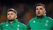 23 June 2018; Ross Byrne, left, and Tadhg Beirne of Ireland prior to the 2018 Mitsubishi Estate Ireland Series 3rd Test match between Australia and Ireland at Allianz Stadium in Sydney, Australia. Photo by Brendan Moran/Sportsfile