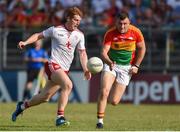 23 June 2018; Peter Harte of Tyrone in action against Darragh Foley of Carlow during the GAA Football All-Ireland Senior Championship Round 2 match between Carlow and Tyrone at Netwatch Cullen Park in Carlow. Photo by Matt Browne/Sportsfile
