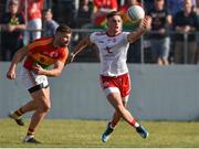 23 June 2018; Michael McKernan of Tyrone in action against Daniel St Ledger of Carlow during the GAA Football All-Ireland Senior Championship Round 2 match between Carlow and Tyrone at Netwatch Cullen Park in Carlow. Photo by Matt Browne/Sportsfile