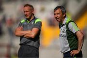 23 June 2018; Kerry manager Peter Keane and selector Tommy Griffin, left, during the Electric Ireland Munster GAA Football Minor Championship Final match between Kerry and Clare at Páirc Ui Chaoimh in Cork. Photo by Stephen McCarthy/Sportsfile