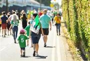 24 June 2018; Fermanagh supporters arrive prior to the Ulster GAA Football Senior Championship Final match between Donegal and Fermanagh at St Tiernach's Park in Clones, Monaghan. Photo by Ramsey Cardy/Sportsfile
