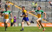 24 June 2018; Ciarán Malone of Clare in action against Michael Brazil of Offaly during the GAA Football All-Ireland Senior Championship Round 2 match between Offaly and Clare at Bord Na Mona O’Connor Park in Tullamore, Offaly. Photo by Harry Murphy/Sportsfile