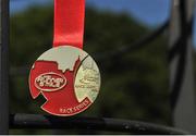 24 June 2018; A detailed view of the competitors medal during the Irish Runner 5 Mile at Phoenix Park in Dublin. Photo by Tomás Greally/Sportsfile