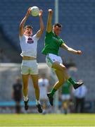 24 June 2018; Liam Power of Kildare in action against Conor Farrell of Meath during the Leinster GAA Football Junior Championship Final match between Kildare and Meath at Croke Park in Dublin. Photo by Piaras Ó Mídheach/Sportsfile