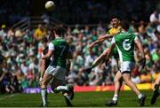 24 June 2018; Paddy McGrath of Donegal scores his side's third goal of the game during the Ulster GAA Football Senior Championship Final match between Donegal and Fermanagh at St Tiernach's Park in Clones, Monaghan. Photo by Ramsey Cardy/Sportsfile
