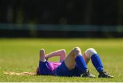 24 June 2018; A dejected Ciara McManus of Midlands after the U16 Gaynor Cup Final match between Midlands League and Galway League on Day 2 of the Fota Island Resort Gaynor Tournament at the University of Limerick in Limerick. Photo by Eóin Noonan/Sportsfile