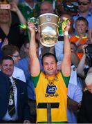 24 June 2018; Michael Murphy of Donegal lifts the Anglo Celt cup following his side's victory in the Ulster GAA Football Senior Championship Final match between Donegal and Fermanagh at St Tiernach's Park in Clones, Monaghan. Photo by Philip Fitzpatrick/Sportsfile