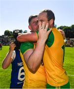 24 June 2018; Patrick McBrearty, left, and Michael Murphy of Donegal celebrate following the Ulster GAA Football Senior Championship Final match between Donegal and Fermanagh at St Tiernach's Park in Clones, Monaghan. Photo by Ramsey Cardy/Sportsfile