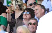 24 June 2018; DUP leader Arlene Foster during the Ulster GAA Football Senior Championship Final match between Donegal and Fermanagh at St Tiernach's Park in Clones, Monaghan. Photo by Ramsey Cardy/Sportsfile