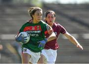 24 June 2018; Niamh Kelly of Mayo in action against Emer Flaherty of Galway during the TG4 Connacht Ladies Senior Football Final match between Mayo and Galway at Elvery’s MacHale Park in Castlebar, Mayo. Photo by Seb Daly/Sportsfile