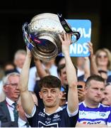 24 June 2018; Evan Comerford of Dublin lifts the Delaney Cup following the Leinster GAA Football Senior Championship Final match between Dublin and Laois at Croke Park in Dublin. Photo by Stephen McCarthy/Sportsfile