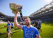 24 June 2018; Dublin's Jack McCaffrey celebrates with the Delaney Cup following the Leinster GAA Football Senior Championship Final match between Dublin and Laois at Croke Park in Dublin. Photo by Stephen McCarthy/Sportsfile