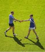 24 June 2018; Philip McMahon of Dublin shakes hands with Benny Carroll of Laois after the Leinster GAA Football Senior Championship Final match between Dublin and Laois at Croke Park in Dublin. Photo by Daire Brennan/Sportsfile