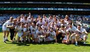 24 June 2018; Kildare players celebrate with the cup after the Leinster GAA Football Junior Championship Final match between Kildare and Meath at Croke Park in Dublin. Photo by Piaras Ó Mídheach/Sportsfile