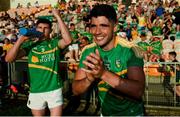 23 June 2018; Emlyn Mulligan of Leitrim celebrates following the GAA Football All-Ireland Senior Championship Round 2 match between Leitrim and Louth at Páirc Seán Mac Diarmada in Carrick-on-Shannon, Co. Leitrim. Photo by Ramsey Cardy/Sportsfile