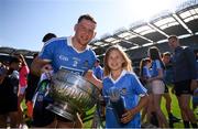 24 June 2018; Philly McMahon of Dublin with the Delaney Cup following the Leinster GAA Football Senior Championship Final match between Dublin and Laois at Croke Park in Dublin. Photo by Stephen McCarthy/Sportsfile