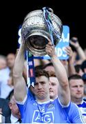 24 June 2018; John Small of Dublin lifts the Delaney Cup following the Leinster GAA Football Senior Championship Final match between Dublin and Laois at Croke Park in Dublin. Photo by Stephen McCarthy/Sportsfile