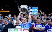 24 June 2018; Conor McHugh of Dublin lifts the Delaney Cup following the Leinster GAA Football Senior Championship Final match between Dublin and Laois at Croke Park in Dublin. Photo by Stephen McCarthy/Sportsfile