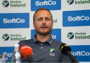 26 June 2018; Ireland head coach Graham Shaw during an Ireland Hockey World Cup Media Day at SoftCo Ireland in South County Business Park, Leopardstown, Dublin. Photo by Harry Murphy/Sportsfile