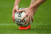 17 June 2018; A general view of a player picking up a football during the EirGrid Connacht GAA Football U20 Championship Final match between Mayo and Roscommon at Dr Hyde Park in Roscommon. Photo by Piaras Ó Mídheach/Sportsfile