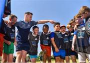 27 June 2018; Philip McMahon of Dublin, second from left, was in Ballyfermot Sports Complex today at the AIG Heroes event, an initiative which helps support local grassroots communities by partnering with Dublin GAA and others to use sport as a means to build self-confidence and social skills in young kids. To further promote these efforts AIG Insurance gifted GAA equipment to primary schools in the area. Photo by Sam Barnes/Sportsfile