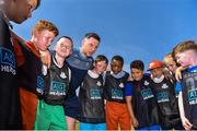 27 June 2018; Philip McMahon of Dublin, centre, was in Ballyfermot Sports Complex today at the AIG Heroes event, an initiative which helps support local grassroots communities by partnering with Dublin GAA and others to use sport as a means to build self-confidence and social skills in young kids. To further promote these efforts AIG Insurance gifted GAA equipment to primary schools in the area. Photo by Sam Barnes/Sportsfile