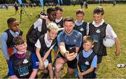 27 June 2018; Philip McMahon of Dublin, centre, was in Ballyfermot Sports Complex today at the AIG Heroes event, an initiative which helps support local grassroots communities by partnering with Dublin GAA and others to use sport as a means to build self-confidence and social skills in young kids. To further promote these efforts AIG Insurance gifted GAA equipment to primary schools in the area. Photo by Sam Barnes/Sportsfile