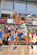 27 June 2018; Claire Rockall of Ireland in action against Nadia Mossong of Luxembourg during the FIBA 2018 Women's European Championships for Small Nations Group B match between Ireland and Luxembourg at the Mardyke Arena in Cork, Ireland. Photo by Brendan Moran/Sportsfile