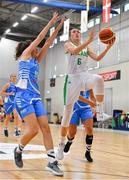 27 June 2018; Casey Grace of Ireland in action against Mandy Geniets of Luxembourg during the FIBA 2018 Women's European Championships for Small Nations Group B match between Ireland and Luxembourg at the Mardyke Arena in Cork, Ireland. Photo by Brendan Moran/Sportsfile