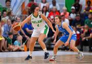 27 June 2018; Aine McKenna of Ireland in action against Cathy Schmit of Luxembourg during the FIBA 2018 Women's European Championships for Small Nations Group B match between Ireland and Luxembourg at the Mardyke Arena in Cork, Ireland. Photo by Brendan Moran/Sportsfile