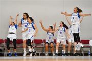 27 June 2018; Cyprus players celebrate during the FIBA 2018 Women's European Championships for Small Nations Group B match between Cyprus and Norway at the Mardyke Arena in Cork, Ireland. Photo by Brendan Moran/Sportsfile
