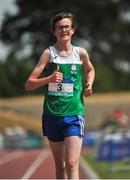 23 June 2018; Matthew Glennan of Leinster, in action during the Boys 3000m Walk event, during the Irish Life Health Tailteann Games T&F Championships at Morton Stadium, in Santry, Dublin. Photo by Tomás Greally/Sportsfile