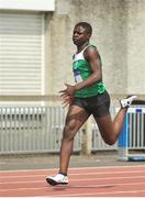 23 June 2018; Israel Olatundle of Leinster, on his way to winning the Boys 100m event, during the Irish Life Health Tailteann Games T&F Championships at Morton Stadium, in Santry, Dublin. Photo by Tomás Greally/Sportsfile