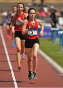 23 June 2018; Sarah Brady of Connaught, in action during the Girls 1500m Steeplechase event, during the Irish Life Health Tailteann Games T&F Championships at Morton Stadium, in Santry, Dublin. Photo by Tomás Greally/Sportsfile